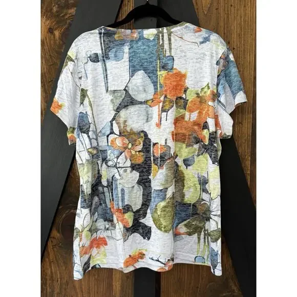 San Francisco Brand Watercolor Bling Abstract T Shirt Women’s Size XL - Picture 2 of 7